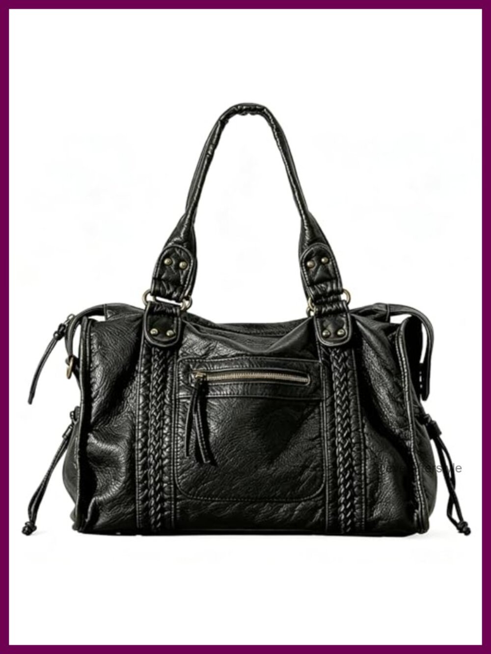 Large Hobo Crossbody Shoulder Bag Studded Slouchy Y2K Purse